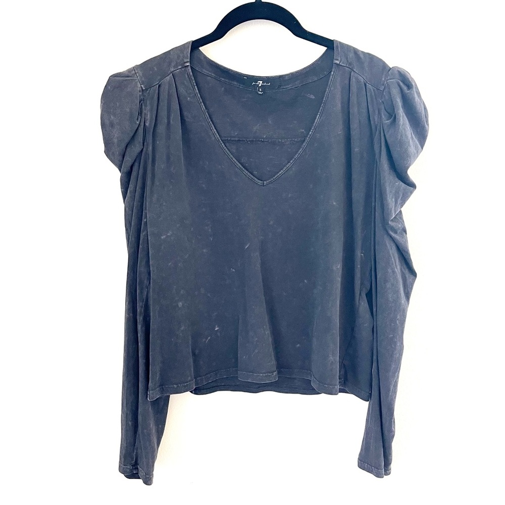 7 For All Mankind Puffy Shoulder Sleeve Shirt